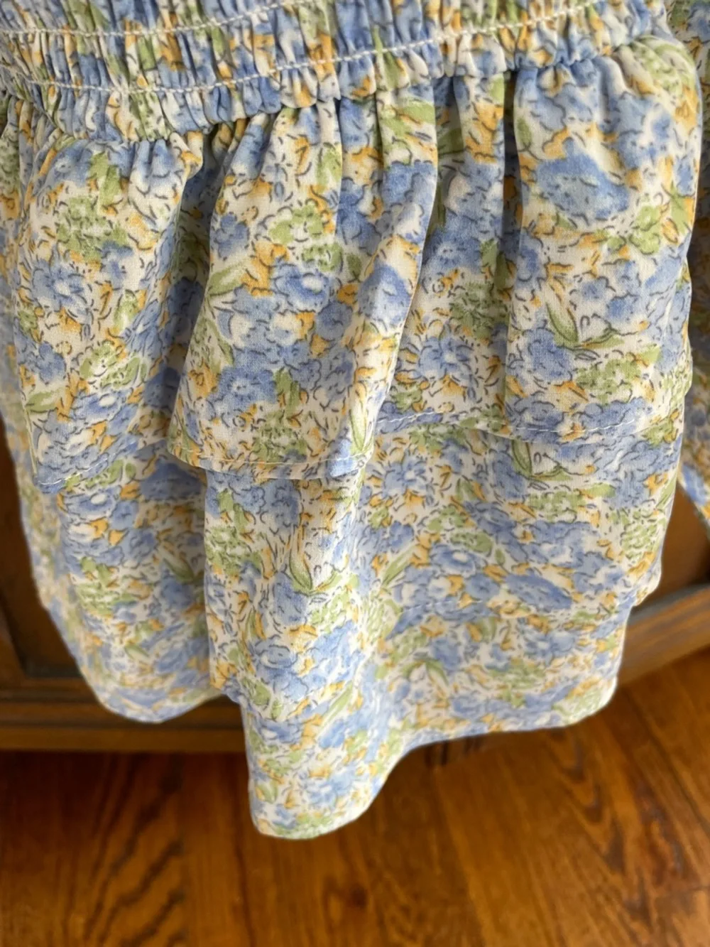 Mable Tie-Front Midi Dress with Smocking. Large. - Picture 6 of 16